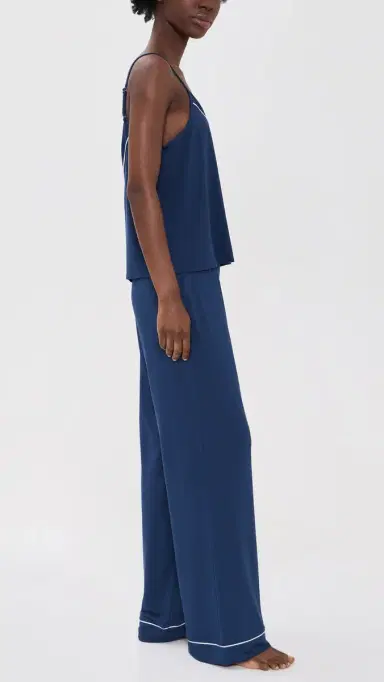 Eberjey Gisele Cami & Pants Pajama Set Navy/ | Thumbnail 4 Eberjey Gisele Cami & Pants Pajama Set Navy/ | Thumbnail 4
