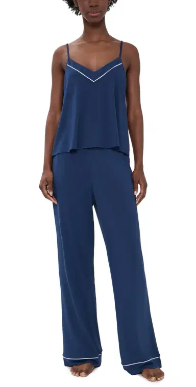 Eberjey Gisele Cami & Pants Pajama Set Navy/ | Thumbnail 1 Eberjey Gisele Cami & Pants Pajama Set Navy/ | Thumbnail 1
