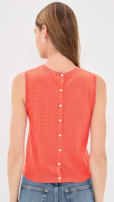 Alex Mill Franny Sweater Top Coral | Thumbnail 3 Alex Mill Franny Sweater Top Coral | Thumbnail 3