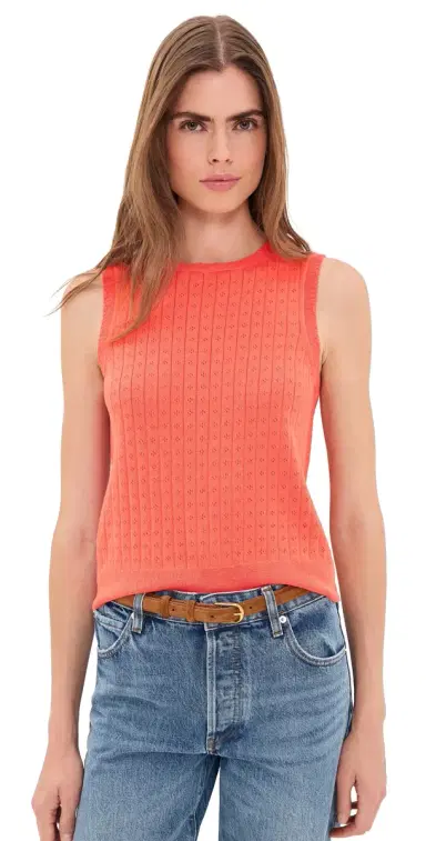 Alex Mill Franny Sweater Top Coral | Thumbnail 1 Alex Mill Franny Sweater Top Coral | Thumbnail 1