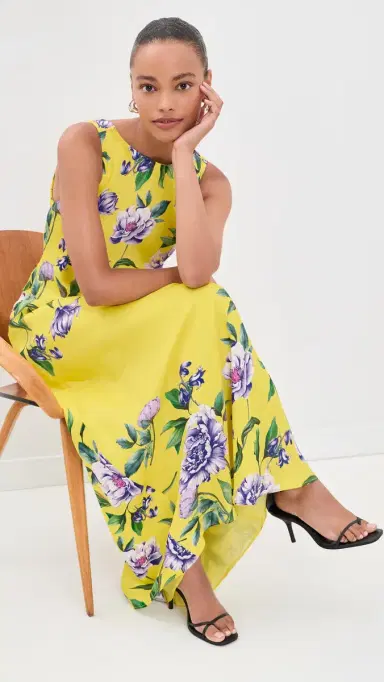 Hemant and Nandita Avya Maxi Dress Yellow | Thumbnail 5 Hemant and Nandita Avya Maxi Dress Yellow | Thumbnail 5