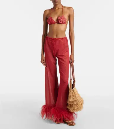 Oséree Oséree Lumière Plumage wide-leg pants | Thumbnail 2 Oséree Oséree Lumière Plumage wide-leg pants | Thumbnail 2
