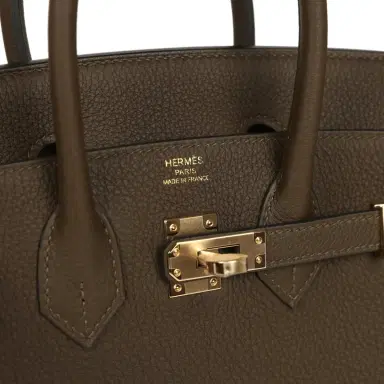 HERMÈS Hermes Birkin 25 Vert Loden Togo Permabrass Hardware | Thumbnail 7 HERMÈS Hermes Birkin 25 Vert Loden Togo Permabrass Hardware | Thumbnail 7
