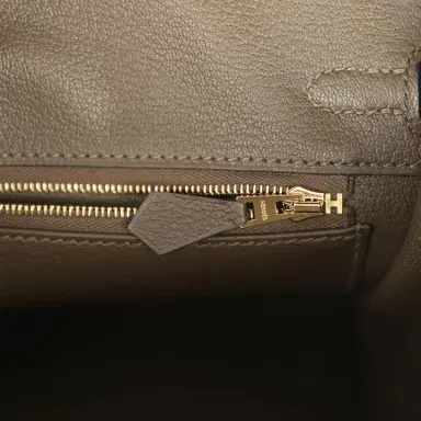 HERMÈS Hermes Birkin 25 Vert Loden Togo Permabrass Hardware | Thumbnail 9 HERMÈS Hermes Birkin 25 Vert Loden Togo Permabrass Hardware | Thumbnail 9