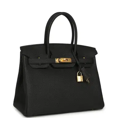 HERMÈS Hermes Birkin 30 Black Togo Gold Hardware | Thumbnail 2 HERMÈS Hermes Birkin 30 Black Togo Gold Hardware | Thumbnail 2