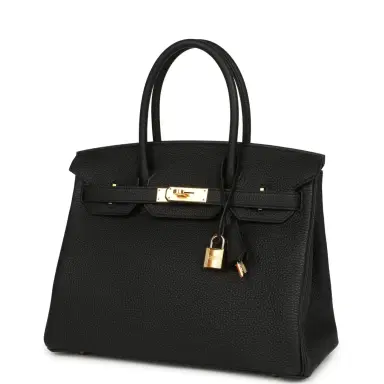 HERMÈS Hermes Birkin 30 Black Togo Gold Hardware | Thumbnail 5 HERMÈS Hermes Birkin 30 Black Togo Gold Hardware | Thumbnail 5