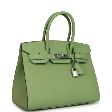 HERMÈS Hermes Birkin Sellier 30 Vert Criquet Epsom Palladium Hardware | Thumbnail 2 HERMÈS Hermes Birkin Sellier 30 Vert Criquet Epsom Palladium Hardware | Thumbnail 2