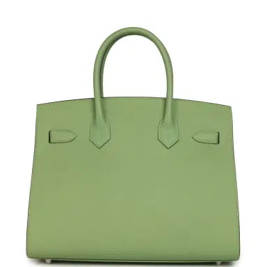 HERMÈS Hermes Birkin Sellier 30 Vert Criquet Epsom Palladium Hardware | Thumbnail 4 HERMÈS Hermes Birkin Sellier 30 Vert Criquet Epsom Palladium Hardware | Thumbnail 4