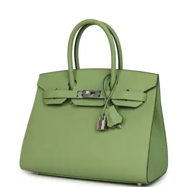 HERMÈS Hermes Birkin Sellier 30 Vert Criquet Epsom Palladium Hardware | Thumbnail 5 HERMÈS Hermes Birkin Sellier 30 Vert Criquet Epsom Palladium Hardware | Thumbnail 5