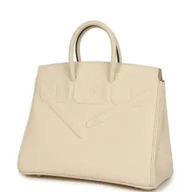 HERMÈS Hermes Birkin Shadow 25 Nata Swift Palladium Hardware | Thumbnail 5 HERMÈS Hermes Birkin Shadow 25 Nata Swift Palladium Hardware | Thumbnail 5