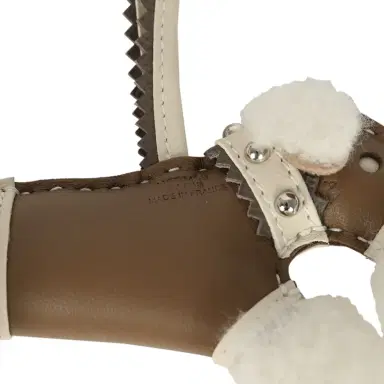 HERMÈS Hermes Budy Rock Charm Ecru, Etoupe, Craie and Gris Etain Milo Lambskin and Merino Wool | Thumbnail 4 HERMÈS Hermes Budy Rock Charm Ecru, Etoupe, Craie and Gris Etain Milo Lambskin and Merino Wool | Thumbnail 4