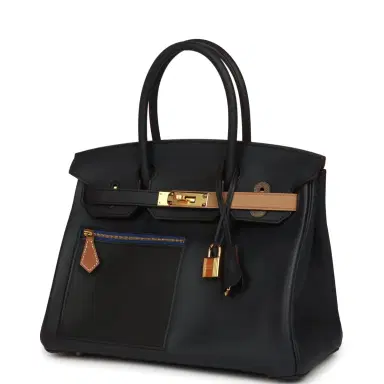 HERMÈS Hermes Colormatic Birkin 30 Bleu Navy, Black, Chai, Etoupe and Gold Swift Gold Hardware | Thumbnail 5 HERMÈS Hermes Colormatic Birkin 30 Bleu Navy, Black, Chai, Etoupe and Gold Swift Gold Hardware | Thumbnail 5