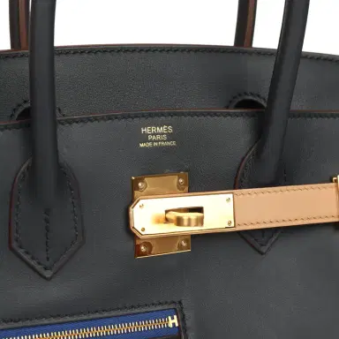 HERMÈS Hermes Colormatic Birkin 30 Bleu Navy, Black, Chai, Etoupe and Gold Swift Gold Hardware | Thumbnail 8 HERMÈS Hermes Colormatic Birkin 30 Bleu Navy, Black, Chai, Etoupe and Gold Swift Gold Hardware | Thumbnail 8