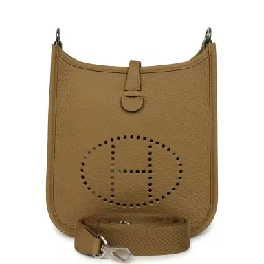 HERMÈS Hermes Evelyne TPM Dune Clemence Palladium Hardware | Thumbnail 1 HERMÈS Hermes Evelyne TPM Dune Clemence Palladium Hardware | Thumbnail 1