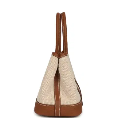 HERMÈS Hermes Garden Party Neo 23 Beige-Ecru Toile H Canvas and Gold Negonda Palladium Hardware | Thumbnail 3 HERMÈS Hermes Garden Party Neo 23 Beige-Ecru Toile H Canvas and Gold Negonda Palladium Hardware | Thumbnail 3