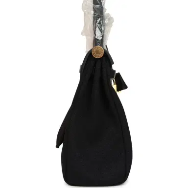 HERMÈS Hermes Herbag Zip 31 PM Black Toile Militaire Canvas and Vache Hunter Gold Hardware | Thumbnail 3 HERMÈS Hermes Herbag Zip 31 PM Black Toile Militaire Canvas and Vache Hunter Gold Hardware | Thumbnail 3