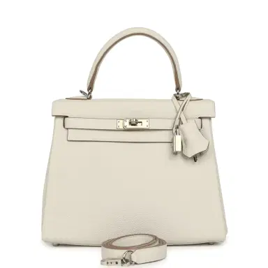 HERMÈS Hermes Kelly Retourne 25 Gris Pale Togo Palladium Hardware | Thumbnail 1 HERMÈS Hermes Kelly Retourne 25 Gris Pale Togo Palladium Hardware | Thumbnail 1