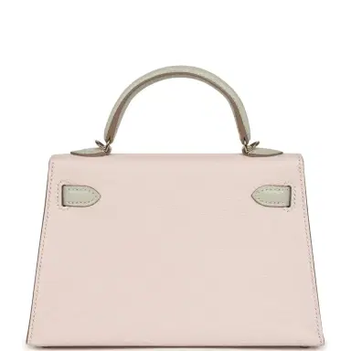 HERMÈS Hermes Special Order (HSS) Kelly Sellier 20 Mauve Pale and Gris Perle Chevre Mysore Permabrass Hardware | Thumbnail 4 HERMÈS Hermes Special Order (HSS) Kelly Sellier 20 Mauve Pale and Gris Perle Chevre Mysore Permabrass Hardware | Thumbnail 4