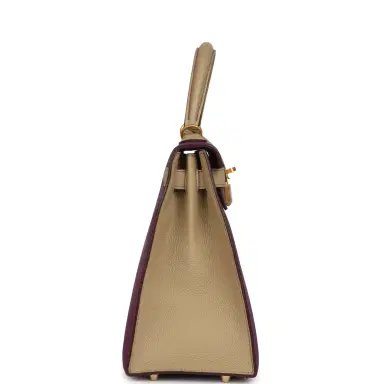 HERMÈS Pre-owned Hermes Special Order (HSS) Kelly Sellier 28 Anemone and Trench Togo Brushed Gold Hardware | Thumbnail 3 HERMÈS Pre-owned Hermes Special Order (HSS) Kelly Sellier 28 Anemone and Trench Togo Brushed Gold Hardware | Thumbnail 3