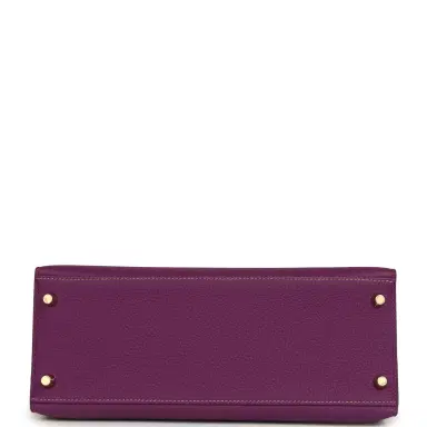 HERMÈS Pre-owned Hermes Special Order (HSS) Kelly Sellier 28 Anemone and Trench Togo Brushed Gold Hardware | Thumbnail 6 HERMÈS Pre-owned Hermes Special Order (HSS) Kelly Sellier 28 Anemone and Trench Togo Brushed Gold Hardware | Thumbnail 6