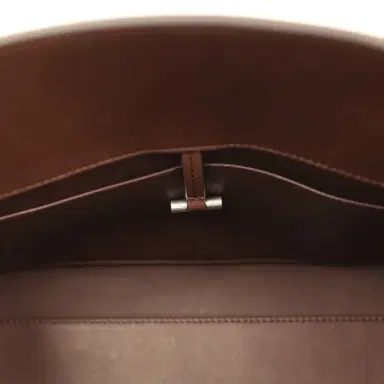 The Row The Row Margaux Shoulder 12 Deep Brown Saddle Silver Hardware | Thumbnail 8 The Row The Row Margaux Shoulder 12 Deep Brown Saddle Silver Hardware | Thumbnail 8