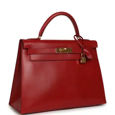 HERMÈS Vintage Hermes Kelly Sellier 32 Rouge Vif Box Gold Hardware | Thumbnail 2 HERMÈS Vintage Hermes Kelly Sellier 32 Rouge Vif Box Gold Hardware | Thumbnail 2
