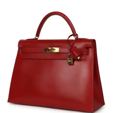 HERMÈS Vintage Hermes Kelly Sellier 32 Rouge Vif Box Gold Hardware | Thumbnail 5 HERMÈS Vintage Hermes Kelly Sellier 32 Rouge Vif Box Gold Hardware | Thumbnail 5