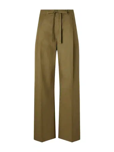 Another Tomorrow Pleated Cotton-poplin Straight-leg Pants | Thumbnail 1 Another Tomorrow Pleated Cotton-poplin Straight-leg Pants | Thumbnail 1