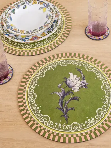 La DoubleJ Set Of Two Painted Wood Placemats | Thumbnail 2 La DoubleJ Set Of Two Painted Wood Placemats | Thumbnail 2