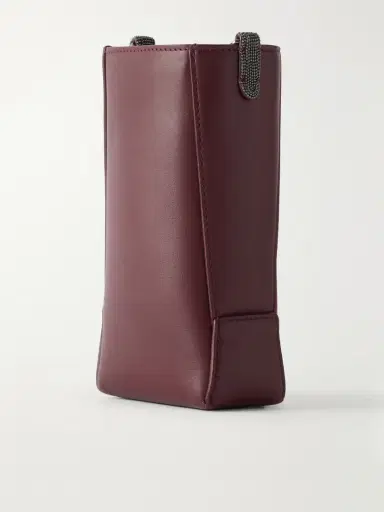 Brunello Cucinelli Bead-embellished Leather Pouch | Thumbnail 4 Brunello Cucinelli Bead-embellished Leather Pouch | Thumbnail 4