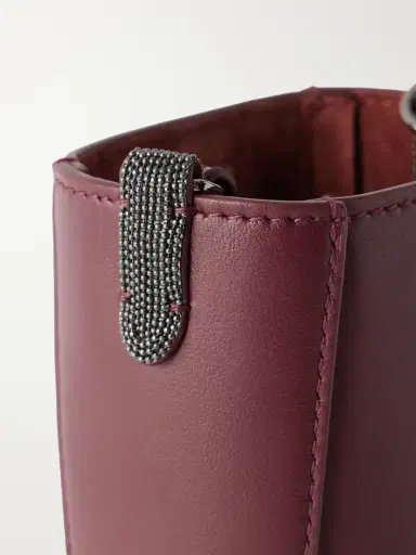 Brunello Cucinelli Bead-embellished Leather Pouch | Thumbnail 5 Brunello Cucinelli Bead-embellished Leather Pouch | Thumbnail 5