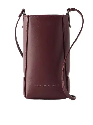 Brunello Cucinelli Bead-embellished Leather Pouch | Thumbnail 1 Brunello Cucinelli Bead-embellished Leather Pouch | Thumbnail 1