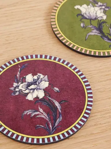 La DoubleJ Set Of Four Painted Wood Coasters | Thumbnail 3 La DoubleJ Set Of Four Painted Wood Coasters | Thumbnail 3