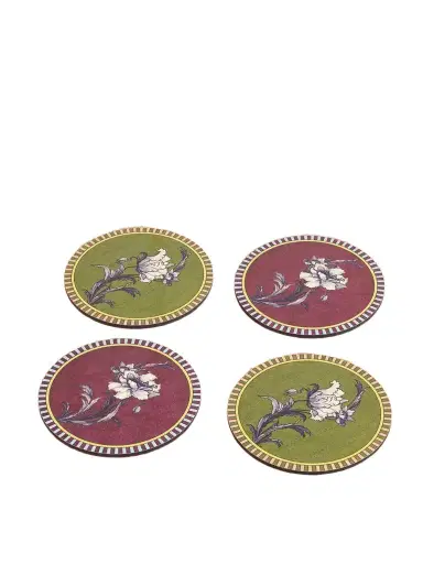 La DoubleJ Set Of Four Painted Wood Coasters | Thumbnail 1 La DoubleJ Set Of Four Painted Wood Coasters | Thumbnail 1