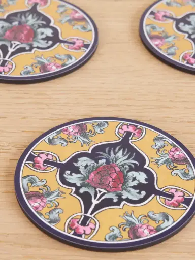 La DoubleJ Set Of Four Painted Wood Coasters | Thumbnail 3 La DoubleJ Set Of Four Painted Wood Coasters | Thumbnail 3