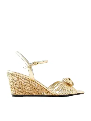 Valentino Garavani Coeur Royal 70 Embellished Leather Wedge Sandals | Thumbnail 1 Valentino Garavani Coeur Royal 70 Embellished Leather Wedge Sandals | Thumbnail 1