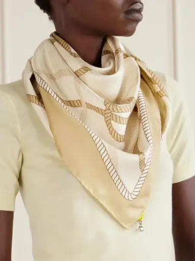 Loewe Printed Silk Scarf | Thumbnail 2 Loewe Printed Silk Scarf | Thumbnail 2