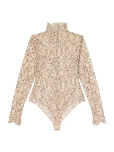 Valentino Garavani Scalloped Lace-jersey Bodysuit | Thumbnail 1 Valentino Garavani Scalloped Lace-jersey Bodysuit | Thumbnail 1