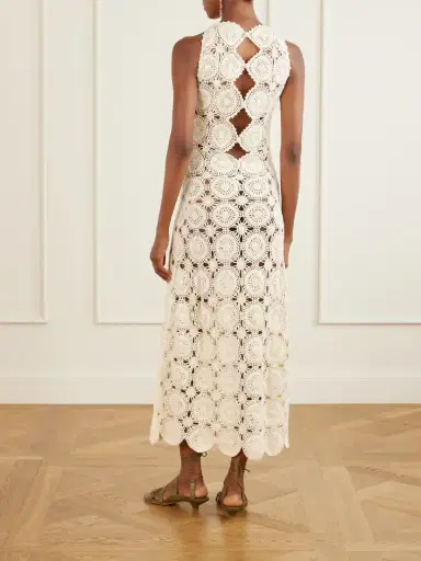ESCVDO Siula Crocheted Cotton Halterneck Maxi Dress | Thumbnail 3 ESCVDO Siula Crocheted Cotton Halterneck Maxi Dress | Thumbnail 3