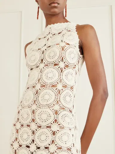 ESCVDO Siula Crocheted Cotton Halterneck Maxi Dress | Thumbnail 4 ESCVDO Siula Crocheted Cotton Halterneck Maxi Dress | Thumbnail 4