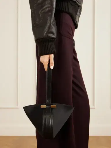 Victoria Beckham Portofina Dia Leather-trimmed Satin Clutch | Thumbnail 2 Victoria Beckham Portofina Dia Leather-trimmed Satin Clutch | Thumbnail 2