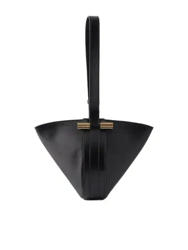 Victoria Beckham Portofina Dia Leather-trimmed Satin Clutch | Thumbnail 1 Victoria Beckham Portofina Dia Leather-trimmed Satin Clutch | Thumbnail 1