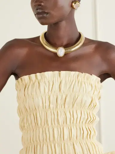 Julietta Opyum Gold-pleated Moonstone Necklace | Thumbnail 2 Julietta Opyum Gold-pleated Moonstone Necklace | Thumbnail 2