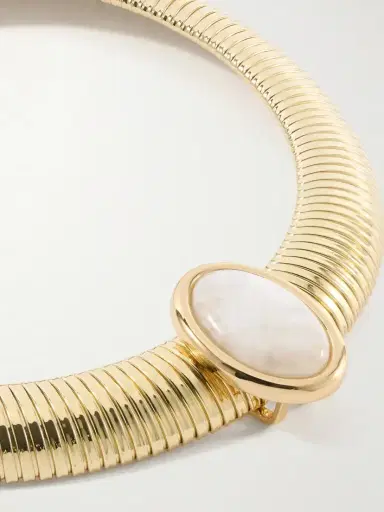 Julietta Opyum Gold-pleated Moonstone Necklace | Thumbnail 4 Julietta Opyum Gold-pleated Moonstone Necklace | Thumbnail 4