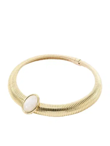 Julietta Opyum Gold-pleated Moonstone Necklace | Thumbnail 1 Julietta Opyum Gold-pleated Moonstone Necklace | Thumbnail 1