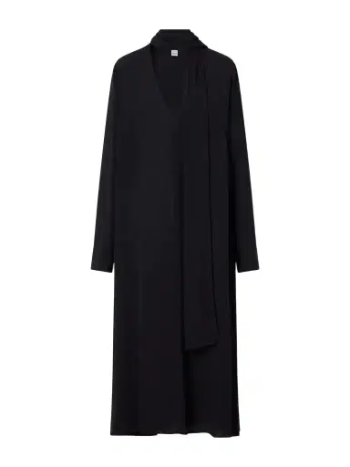 TOTEME Tie-detailed Woven Maxi Dress | Thumbnail 1 TOTEME Tie-detailed Woven Maxi Dress | Thumbnail 1