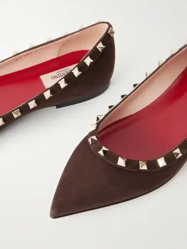 Valentino Garavani Rockstud Suede Ballet Flats | Thumbnail 5 Valentino Garavani Rockstud Suede Ballet Flats | Thumbnail 5