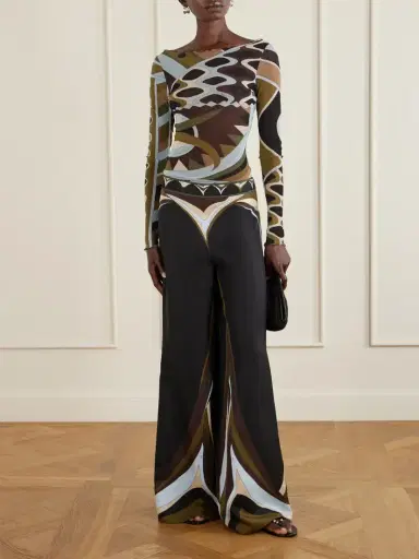 PUCCI Printed Silk-twill Wide-leg Pants | Thumbnail 2 PUCCI Printed Silk-twill Wide-leg Pants | Thumbnail 2