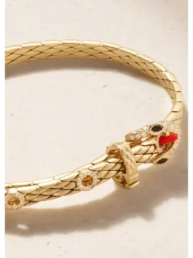 Yvonne Léon Python Mini 9-karat Gold, Diamond And Enamel Bracelet | Thumbnail 4 Yvonne Léon Python Mini 9-karat Gold, Diamond And Enamel Bracelet | Thumbnail 4