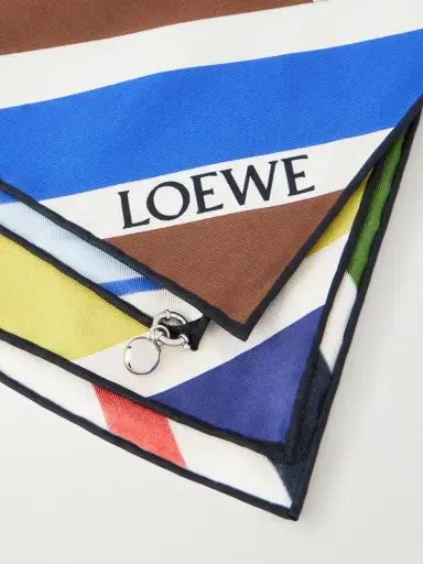 Loewe Striped Silk Scarf | Thumbnail 3 Loewe Striped Silk Scarf | Thumbnail 3
